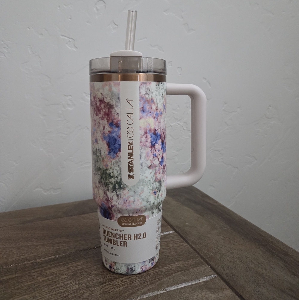 Stanley x Calia Olive Eden Floral Print 30 Oz Quencher Tumbler